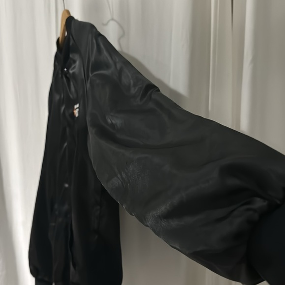 Vintage Grand National Intercooled Satin black Bomber Jacket Mens 80s Buick - Picture 3 of 13